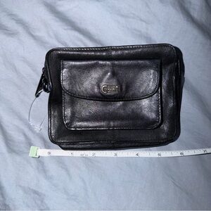 Black Leather Mini Bag / Belt Bag / Wallet